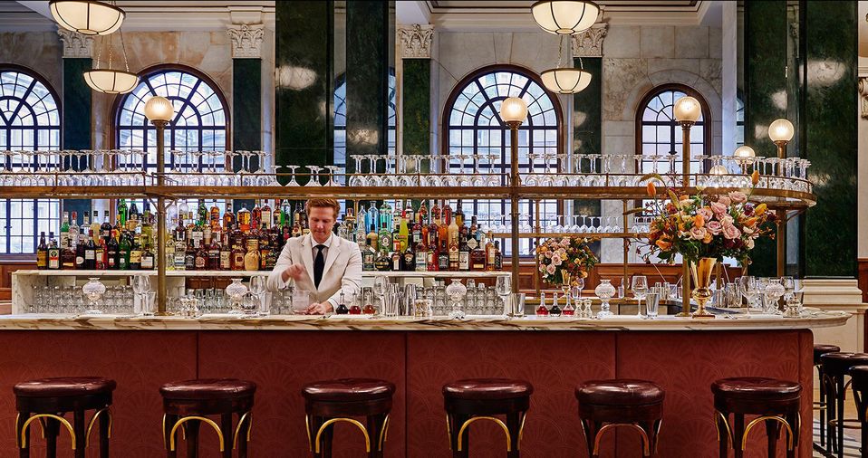 The bar at London's Ned hotel