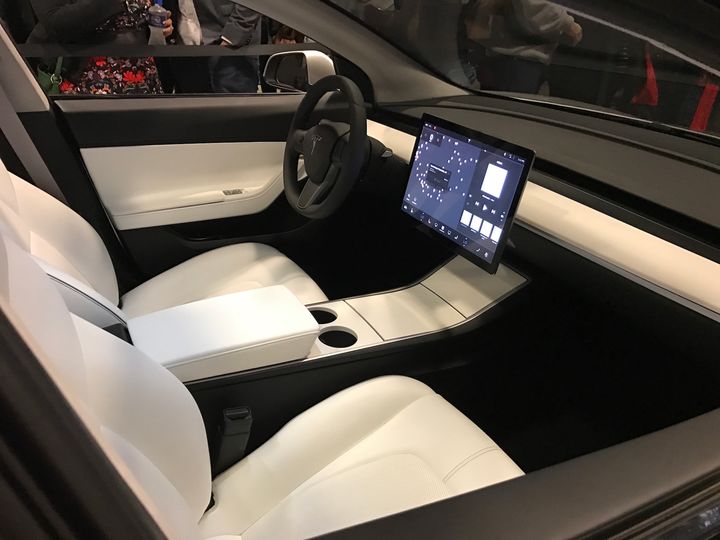 A massive 15 inch panel dominates the front cabin