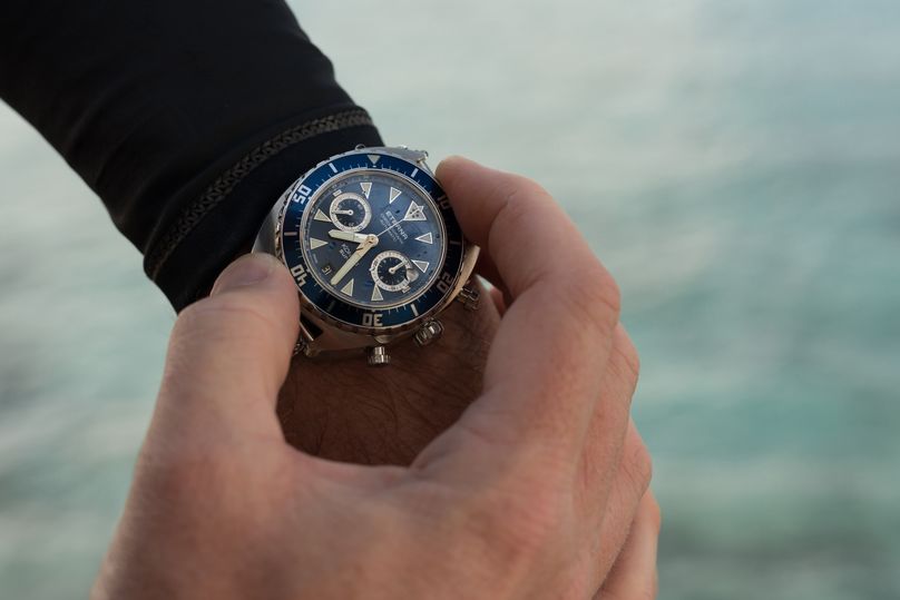 A dive bezel can be used for a lot of things, but tracking remaining oxygen is not one of them.