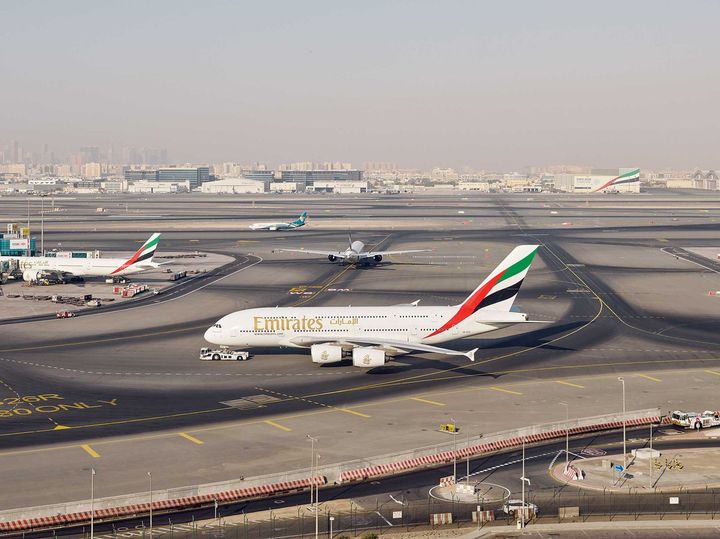 Emirates' flights operate around the clock in three 'waves'