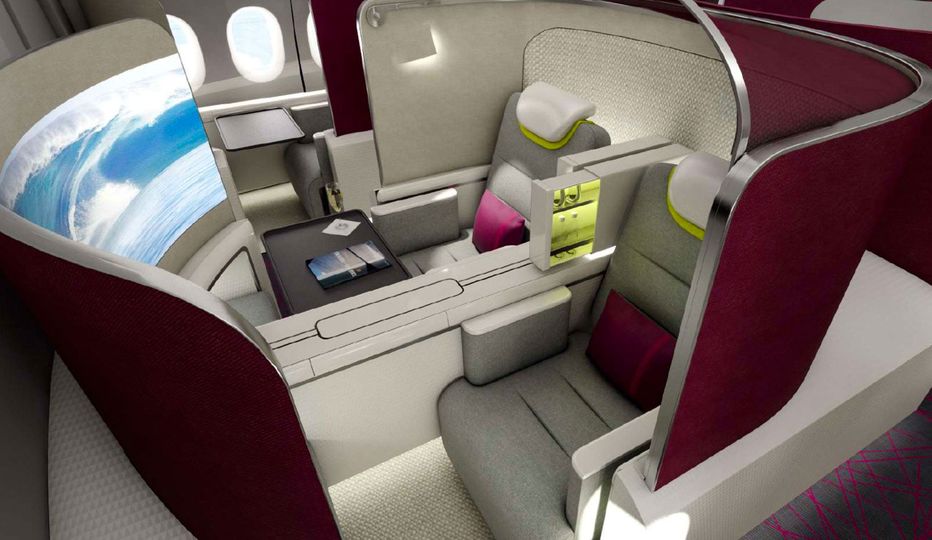 Boeing 777X concept business class seat. Boeing