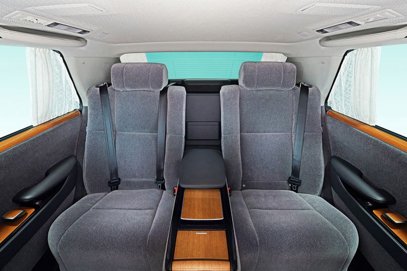 Stretch out in Japan's treasured 'executive saloon', the Toyota Century. Toyota