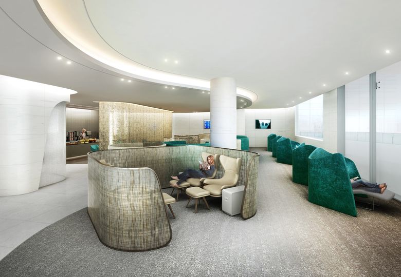 Korean Air's first class passengers enjoy a small but highly private lounge at Incheon Airport.