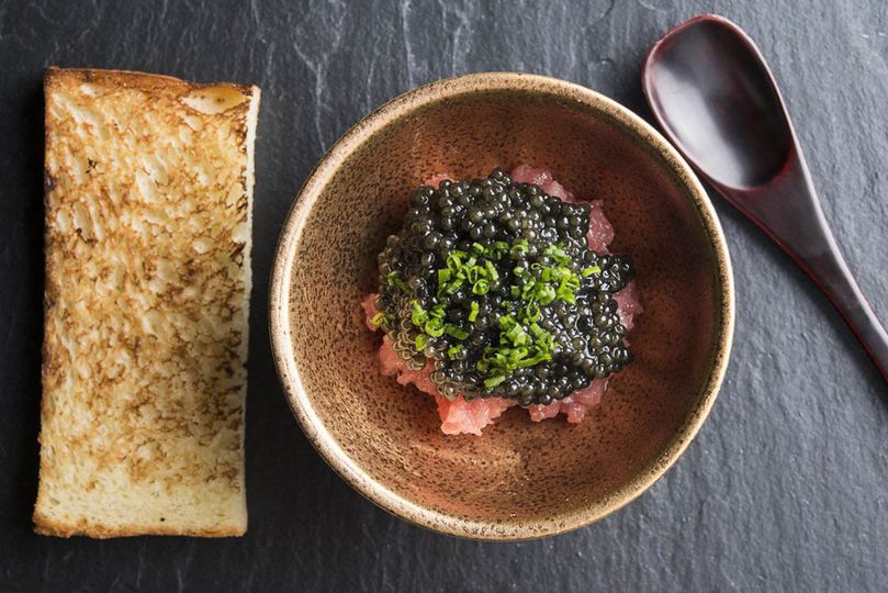 Shuko's caviar and toro tartare