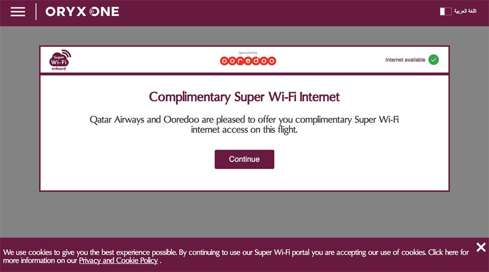 Most Qatar Airways flights will have some sort of free WiFi offering.