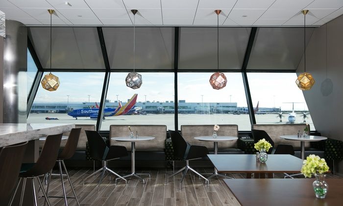 Wander into the Escape Lounge at Oakland International Airport...