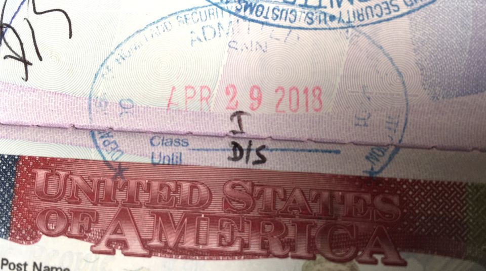 (Notice "SNN" at the top of the stamp, denoting entry to the United States offshore in Shannon.)