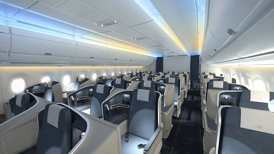Philippine Airlines' current A350 business class.