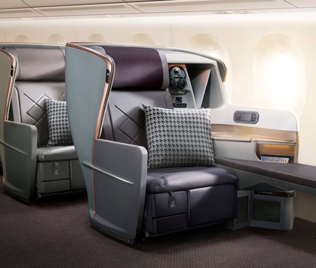 Singapore Airlines' Airbus A350 business class seat