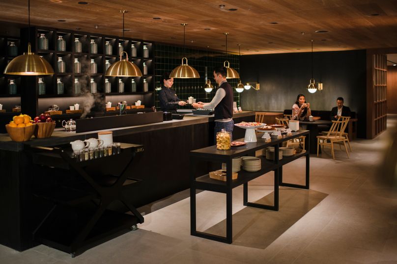 The Tea House at Cathay Pacific's The Pier Business Class Lounge, Hong Kong.