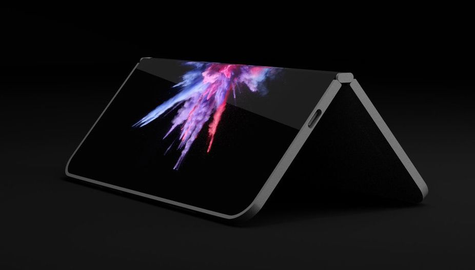 A mock-up of Microsoft's 'Andromeda' Surface device by designer David Beyer
