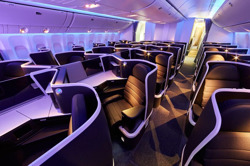 Virgin Australia's Airbus A330 business class cabin
