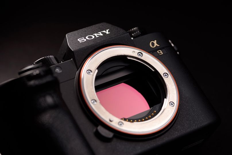 The full frame sensor of the Sony a9.