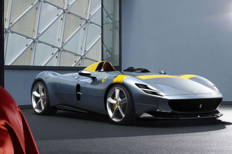 Ferrari is one of the few high-end exotic automakers to have a brand presence in Paris this year. This is the Ferrari Monza SP1, a limited-edition special series car based on the racing Ferraris from the 1950s.