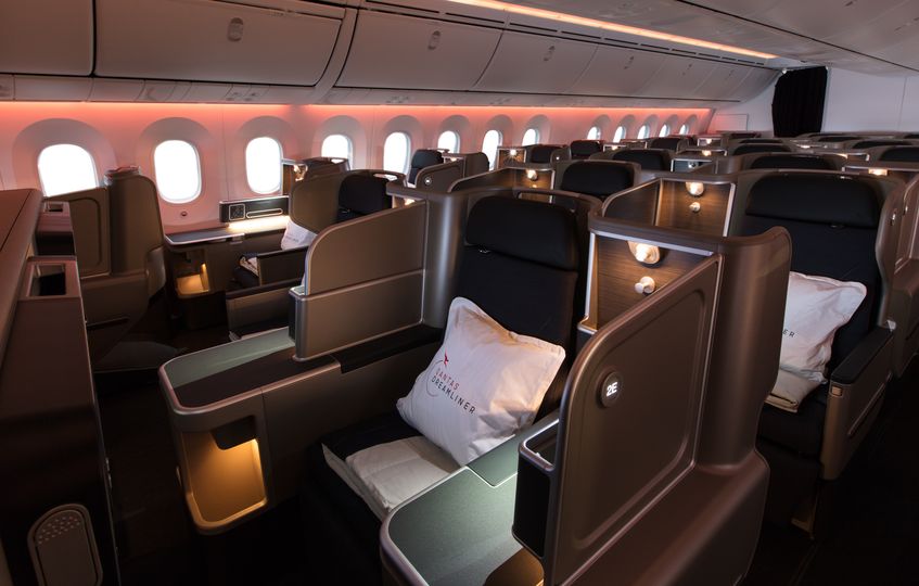 The Business Suites of the Qantas Boeing 787 will replace the superjumbo's dated Skybed II seats