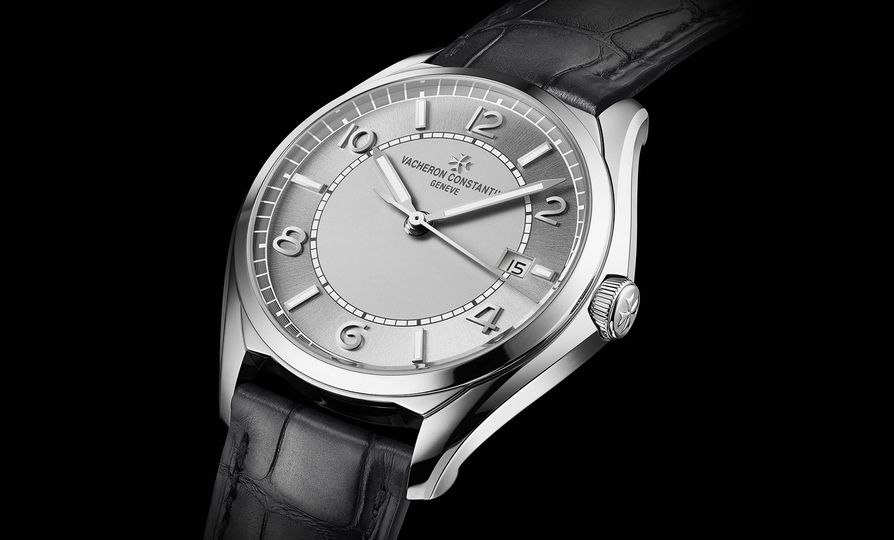 Vacheron Constantin’s new entry-level Fiftysix collection featured a subtle grey sector dial.