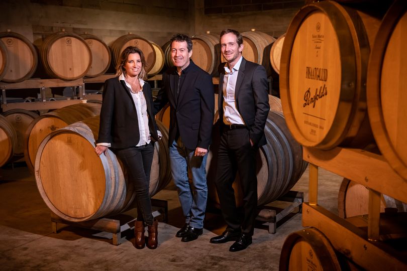 Garance Thienot, Peter Gago and Stanislas Thienot celebrate Penfolds' return to sparkling wines, but this time as a proper world-class Champagne.