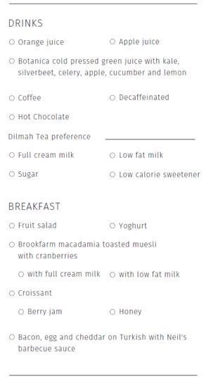 Breakfast is served.... The revised breakfast menu on QF118 (HKG-SYD) is part of Qantas' breakfast overhaul for flights from Asia to Australia