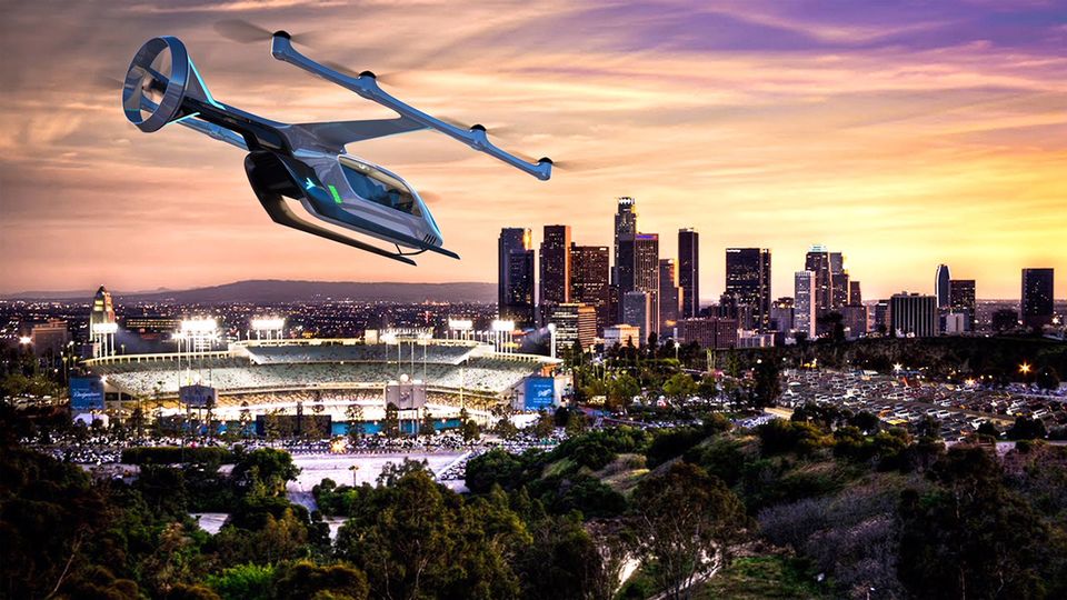 A concept for Uber's electric 'flying taxi' project, due to launch in Melbourne in 2020.