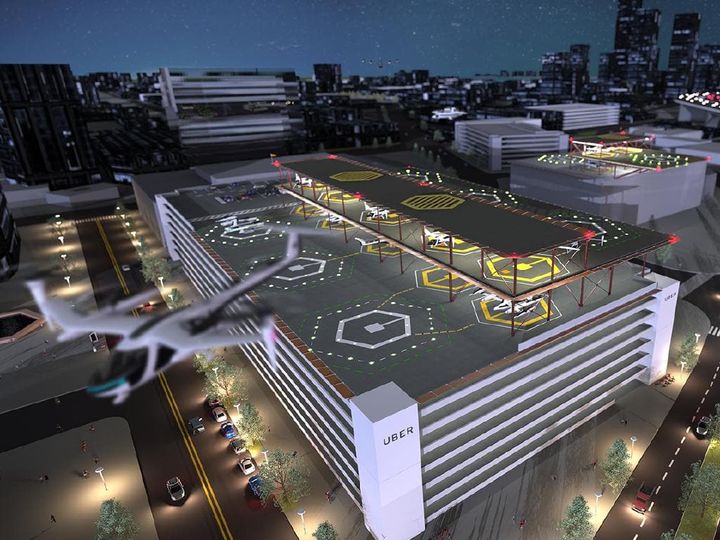 Uber Air' 'skyports' will likely spring up atop the car parks of Westfield shopping centres.