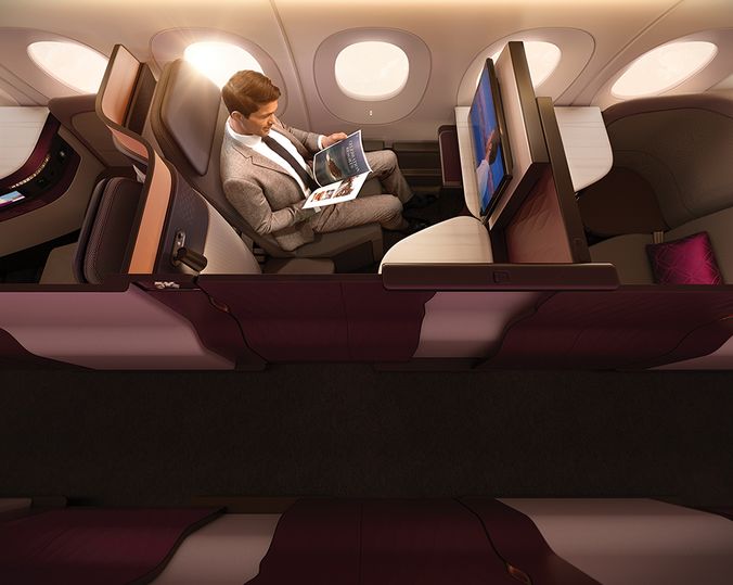 The original Qsuites were not designed to fit onto the superjumbo's upper deck