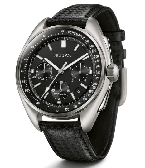 Bulova's Special Edition Lunar Pilot Chronograph Watch is a tribute to the model worn by moonwalking Apollo 15 astronaut Dave Scott.