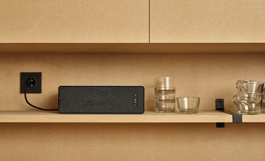 The Symfonisk Bookshelf Speaker can be positioned vertically or horizontally