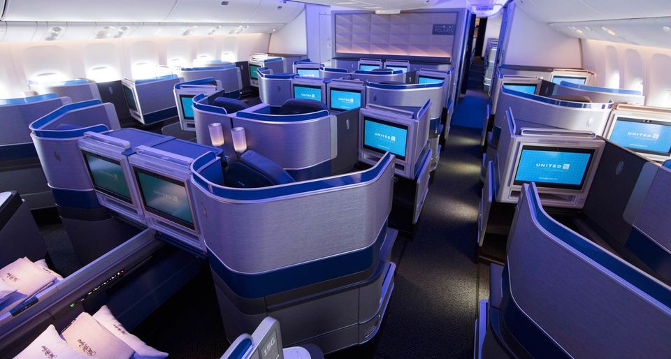 United's London-bound Boeing 767-300ERs feature a larger business class cabin.