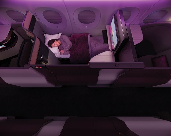 Close the door, hit the 'Do Not Disturb' button and grab as many hours' sleep as you can on the Doha-Auckland flight.