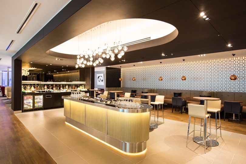 Some stylish BA touches at the self-serve bar, just remember to ask for Champagne.