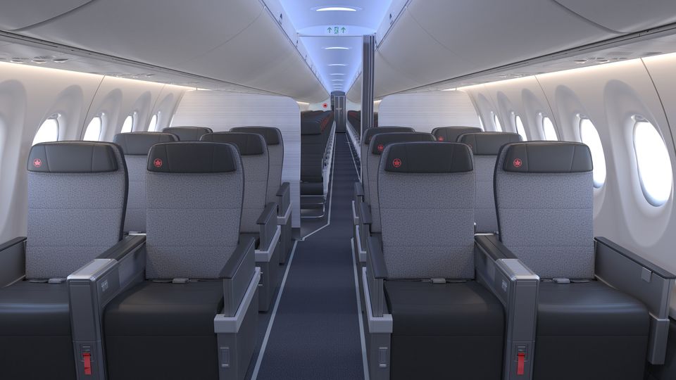 Air Canada's Airbus A220 business class