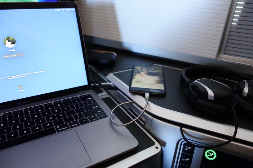 Close the lid without snagging those cables.