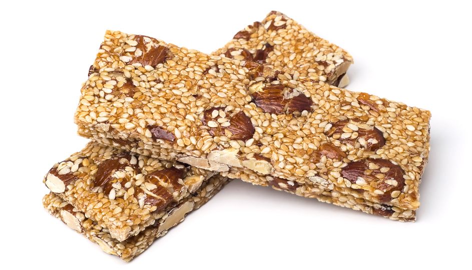 Nut-based muesli bars are a more nutritious option than a chocolate bar.