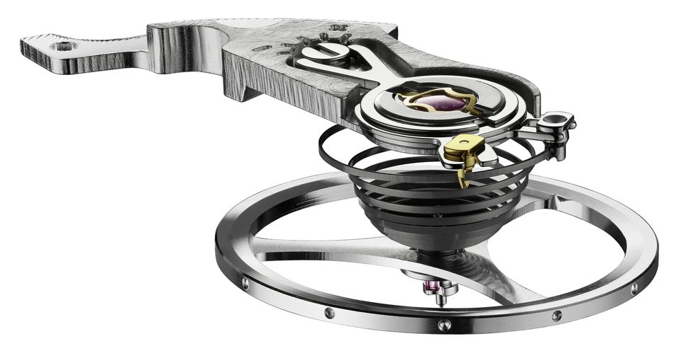 The centrepiece of the new Autavia is the balance wheel and a revolutionary carbon hairspring.