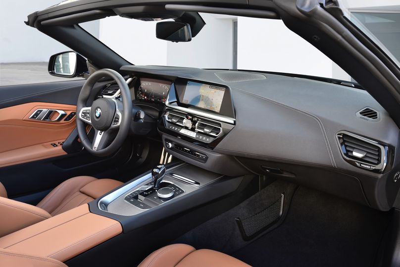 The Z4's surprisingly spacious cockpit will please driver and passenger alike.