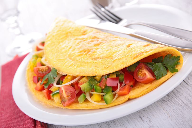 At breakfast, an omelette with the lot gets your day off to a great start.