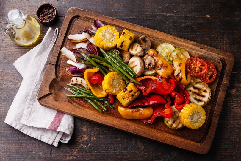 Dining out? A platter of vegies is great for sharing.