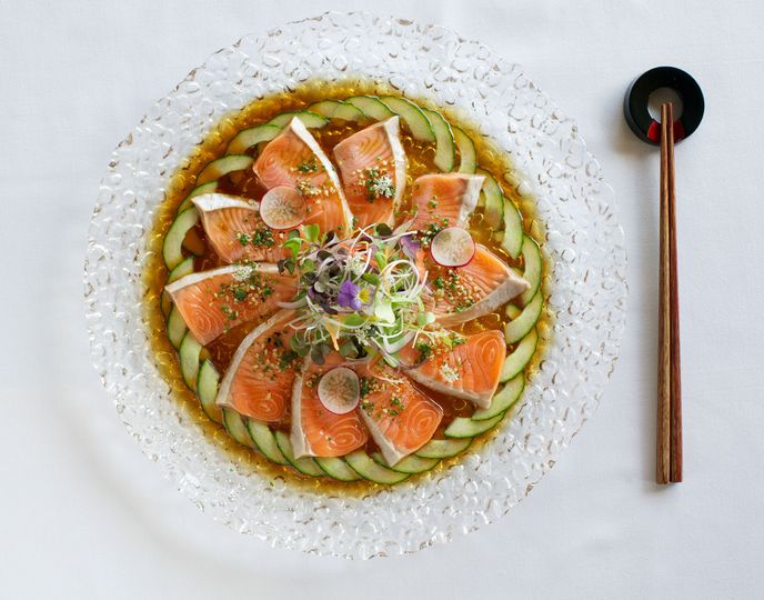 Ōra King sashimi from new Japanese restaurant Cocoro in Auckland.