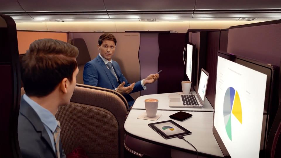 Qatar Airways flights with Qsuites are also equipped with the much-faster Super WiFi.