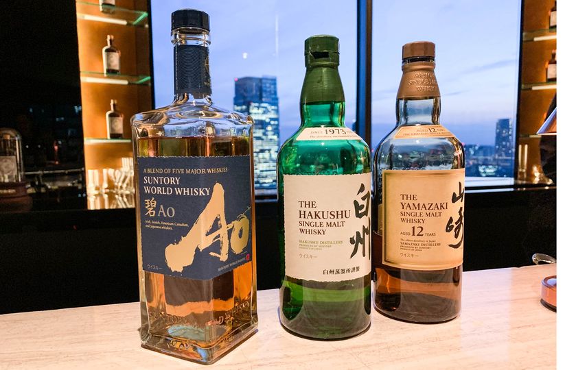 Popular releases from Suntory, including the new Ao—the brand’s first explicitly labeled 'world whisky’, currently available only in Japan and the UK.