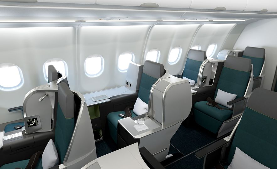 SAS' Airbus A321LR jets will use the Vantage seat (shown here with Aer Lingus styling).