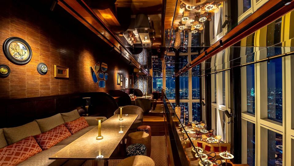 Tristan Auer also designed the Mahanakhon Bangkok's SkyBar, Thailand's highest restaurant and bar which combines French elegance with Thai-inspired patterns.