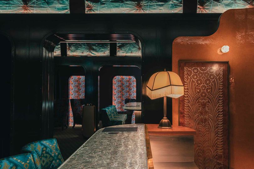 Vintage art deco elegance at the Orient Express hotel, Bangkok.