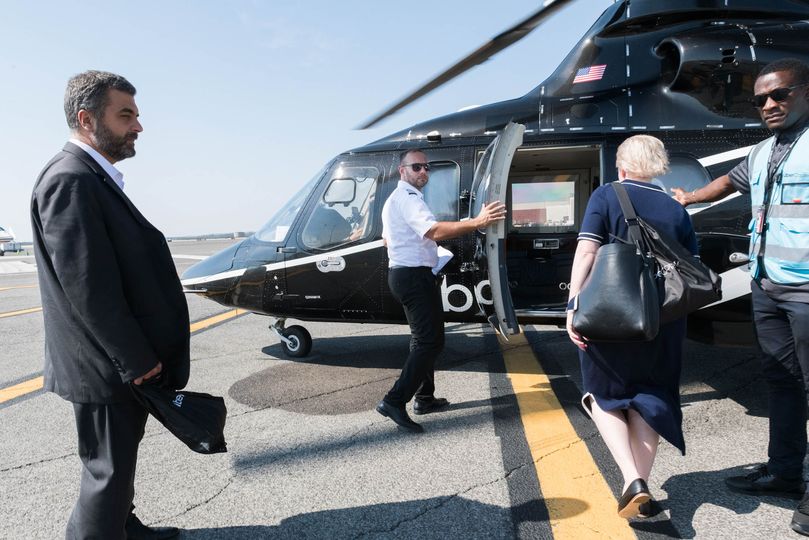 The helicopters each hold up to six passengers and have two pilots.