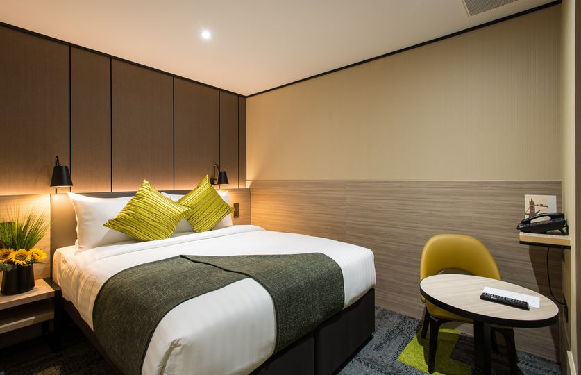 A Double Plus room at the Aerotel London Heathrow
