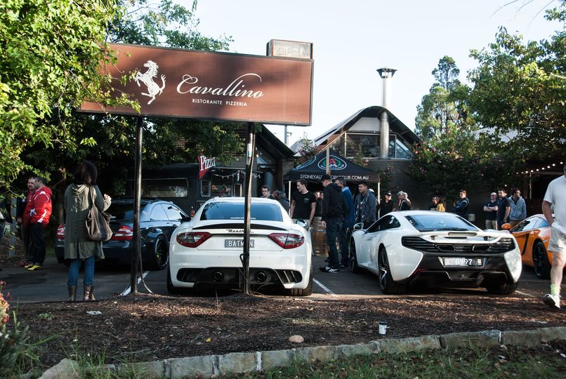 The original Australian home of the 'cars and coffee' concept, Sydney's Cavallino restaurant.. Picture: Angelo Monteleone, Mont Creative