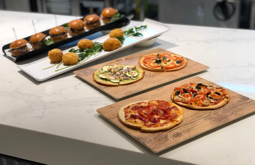 Some of the pre-flight bites at the new American Express lounge.