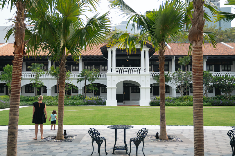 Take some time out to enjoy the expansive Palm Court area.
