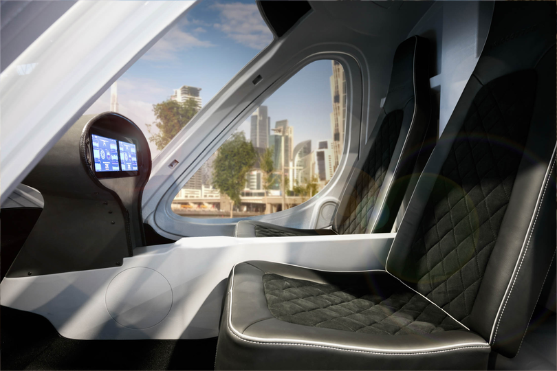 Inside the snug Volocopter.
