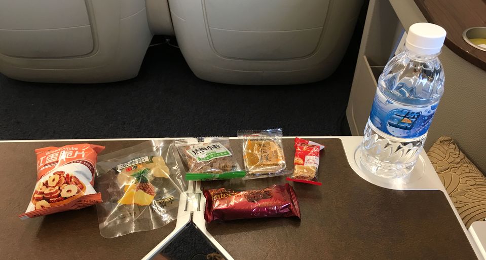 Enjoy light refreshments on your business class high-speed ride.